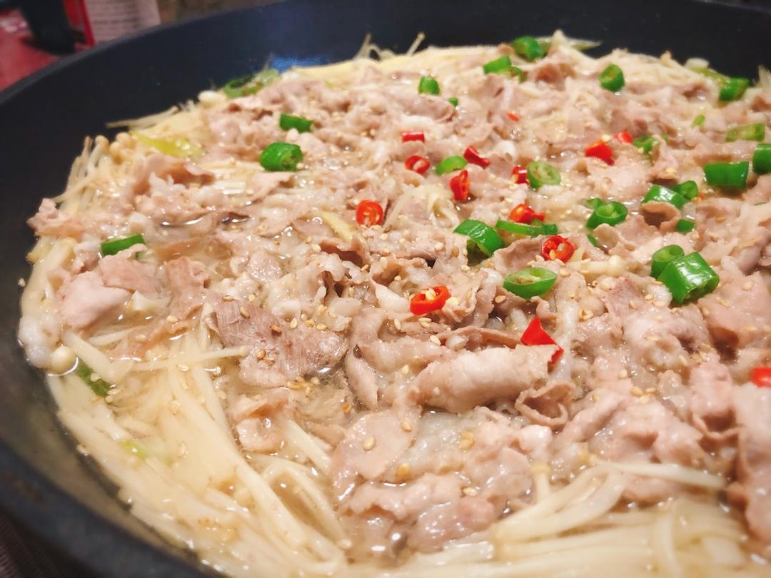 大松鼠的饲主做的肥羊金针菇