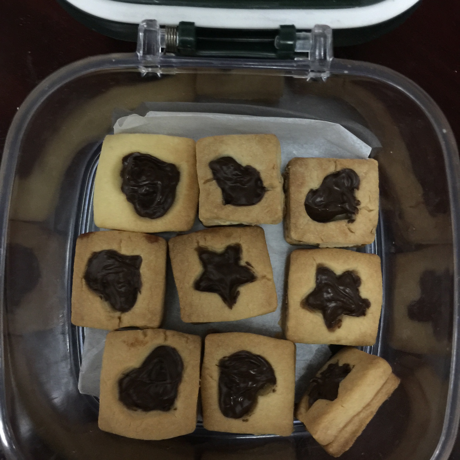 拈花微笑wx做的双色花朵饼干