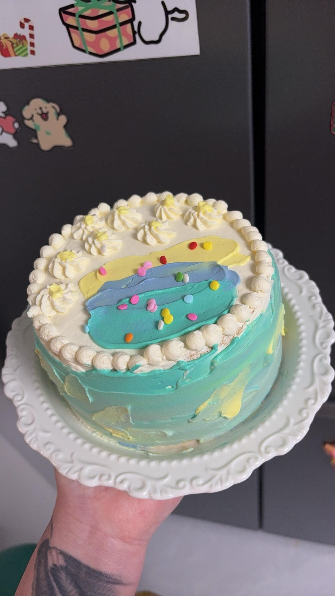 6寸基础版戚风蛋糕胚（附上我做的黄金果生日蛋糕）