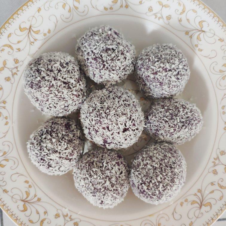 健康低卡-紫薯香蕉球