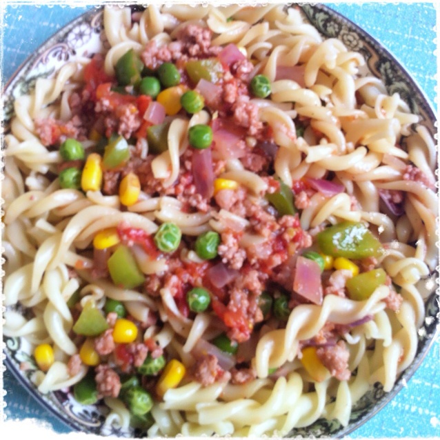 肉酱五彩螺丝粉