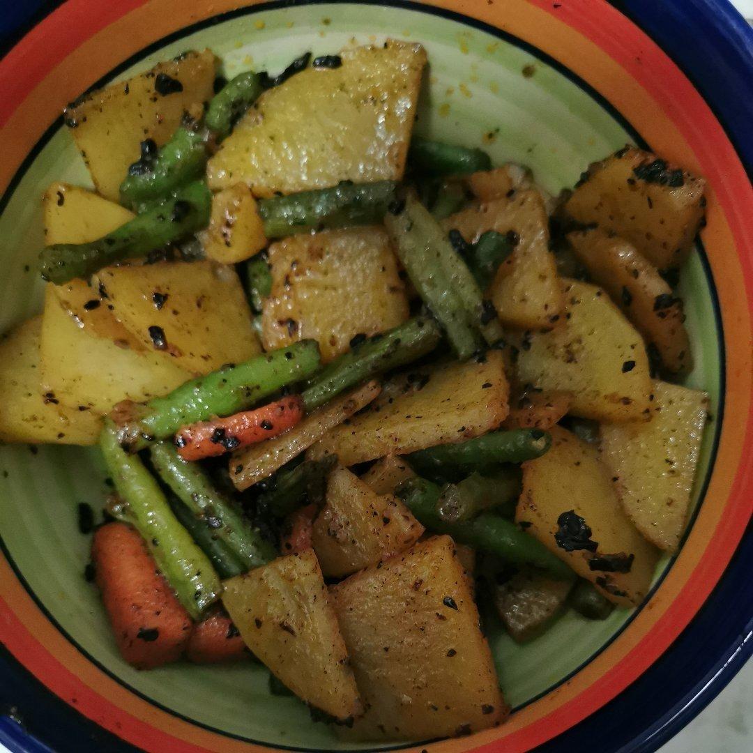 土豆豆角胡萝卜