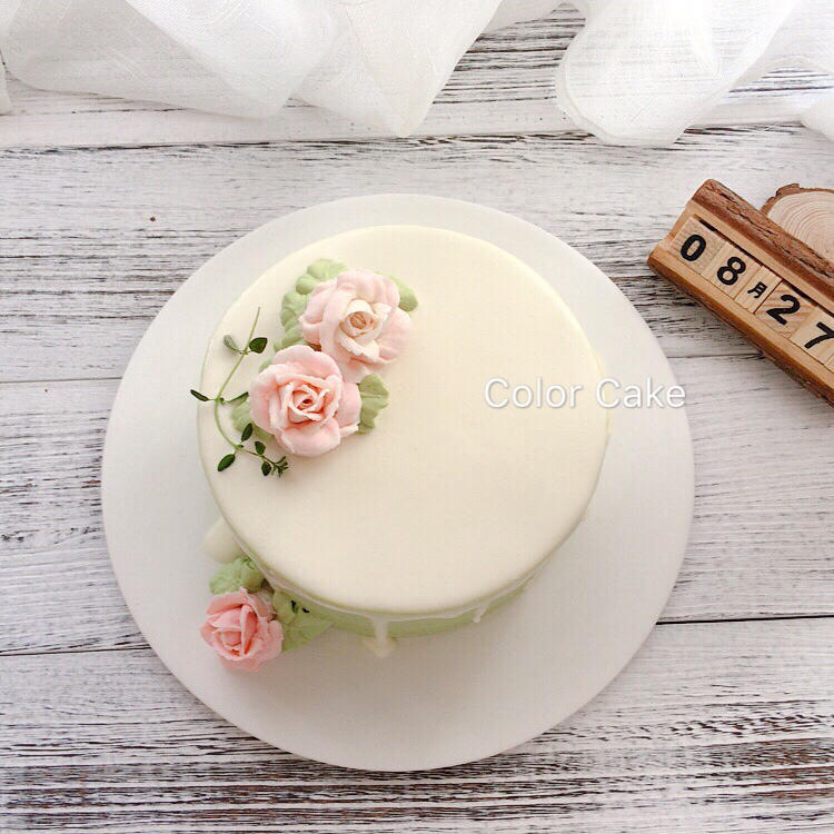 喜欢那一抹绿，开心果奶油蛋糕，味道醇厚