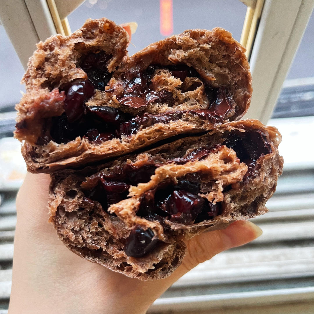 超软低脂可可全麦紫米麻薯奶酪欧包