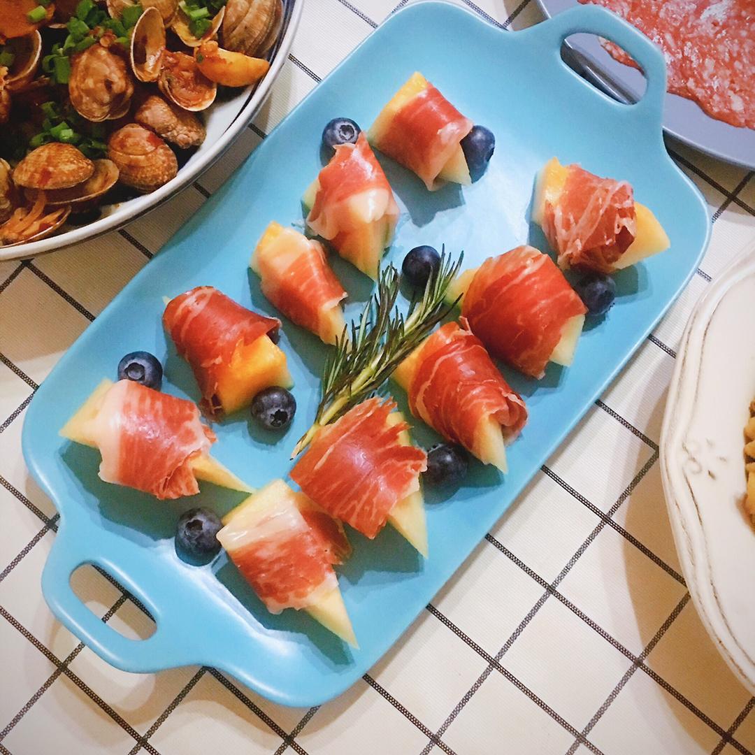 冷_kt70做的西班牙火腿配蜜瓜