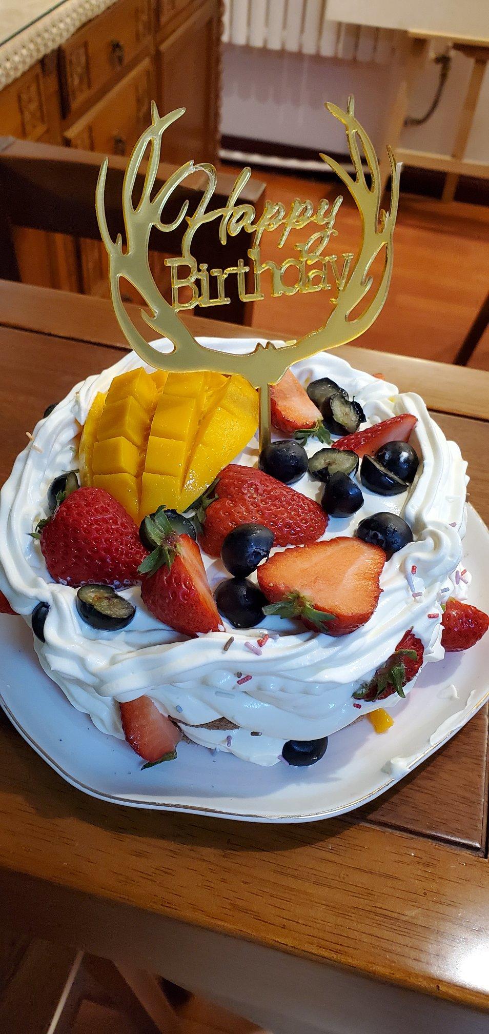 可可戚风水果裸蛋糕