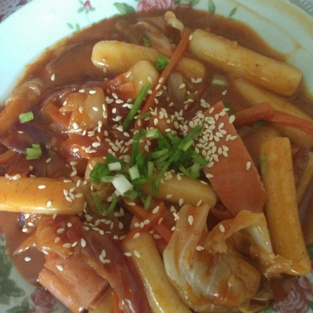 韩式辣炒年糕（or网红芝士套路之芝心年糕）