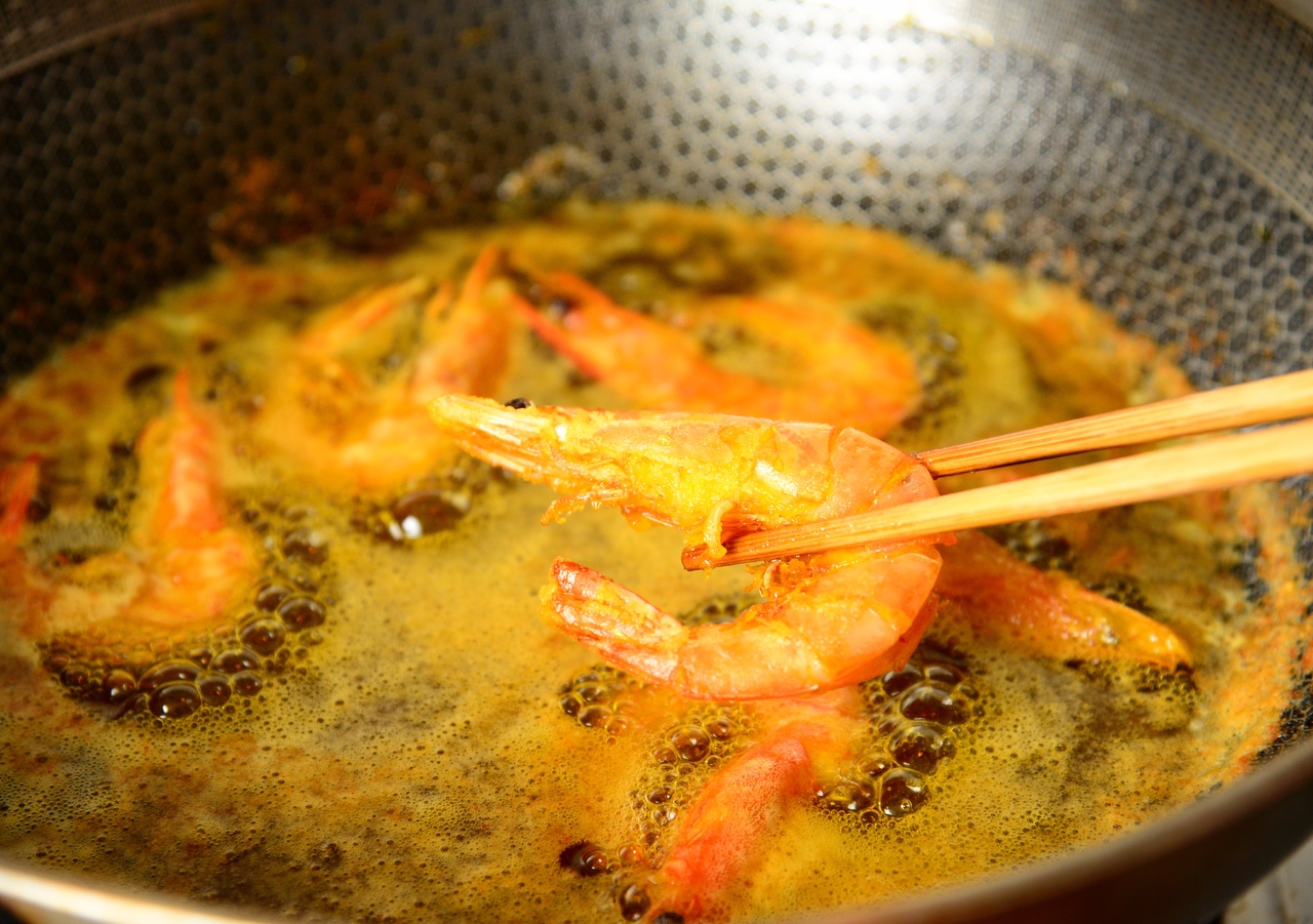 香酥椒盐土豆大虾的做法 步骤7