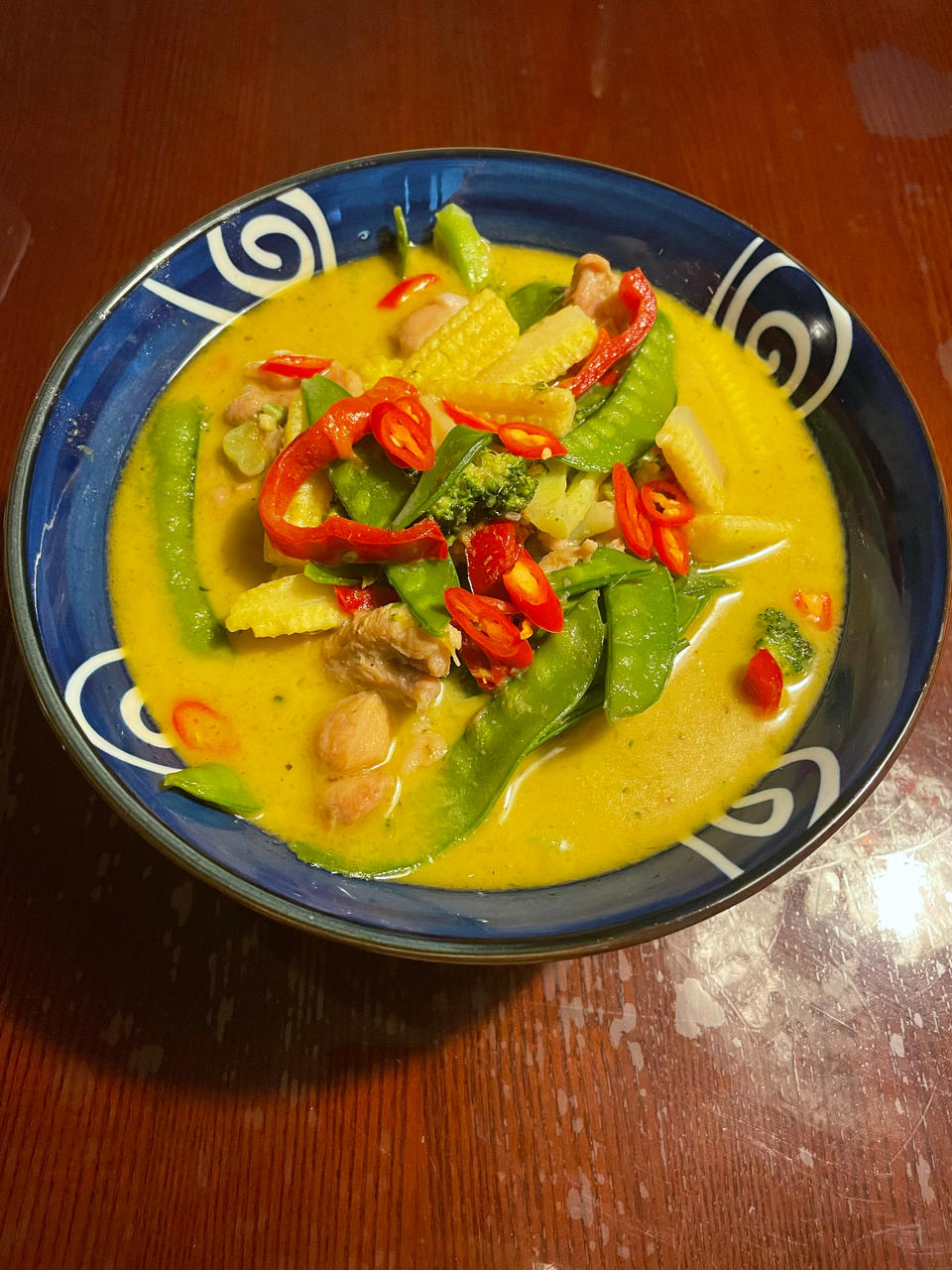 泰国菜的经典～绿咖喱鸡肉