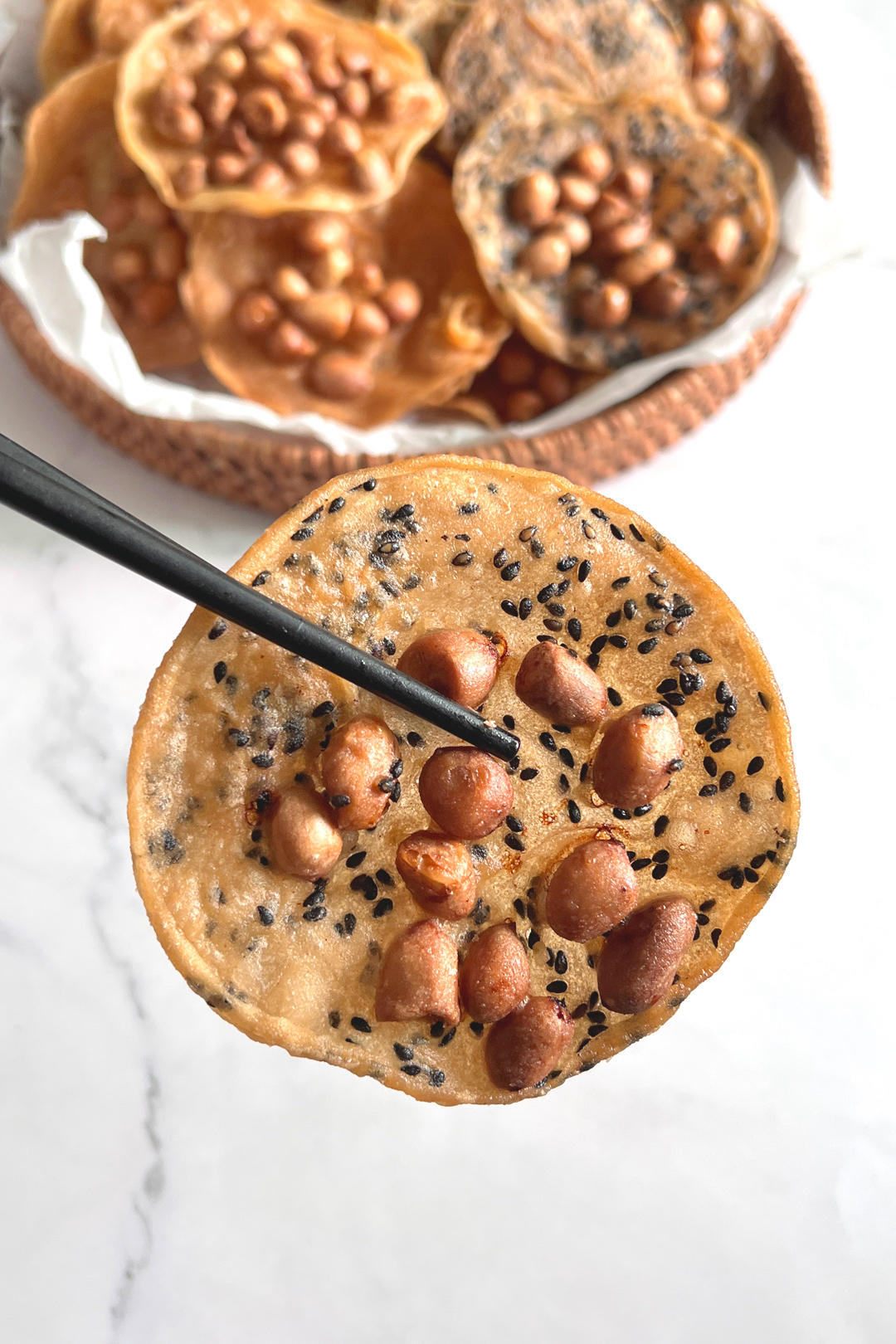 香酥脆铁勺饼花生饼月亮耙年味小吃（摆摊）