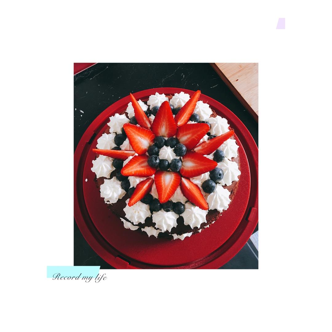 四寸可可戚风--简单做法简单装饰简单漂亮