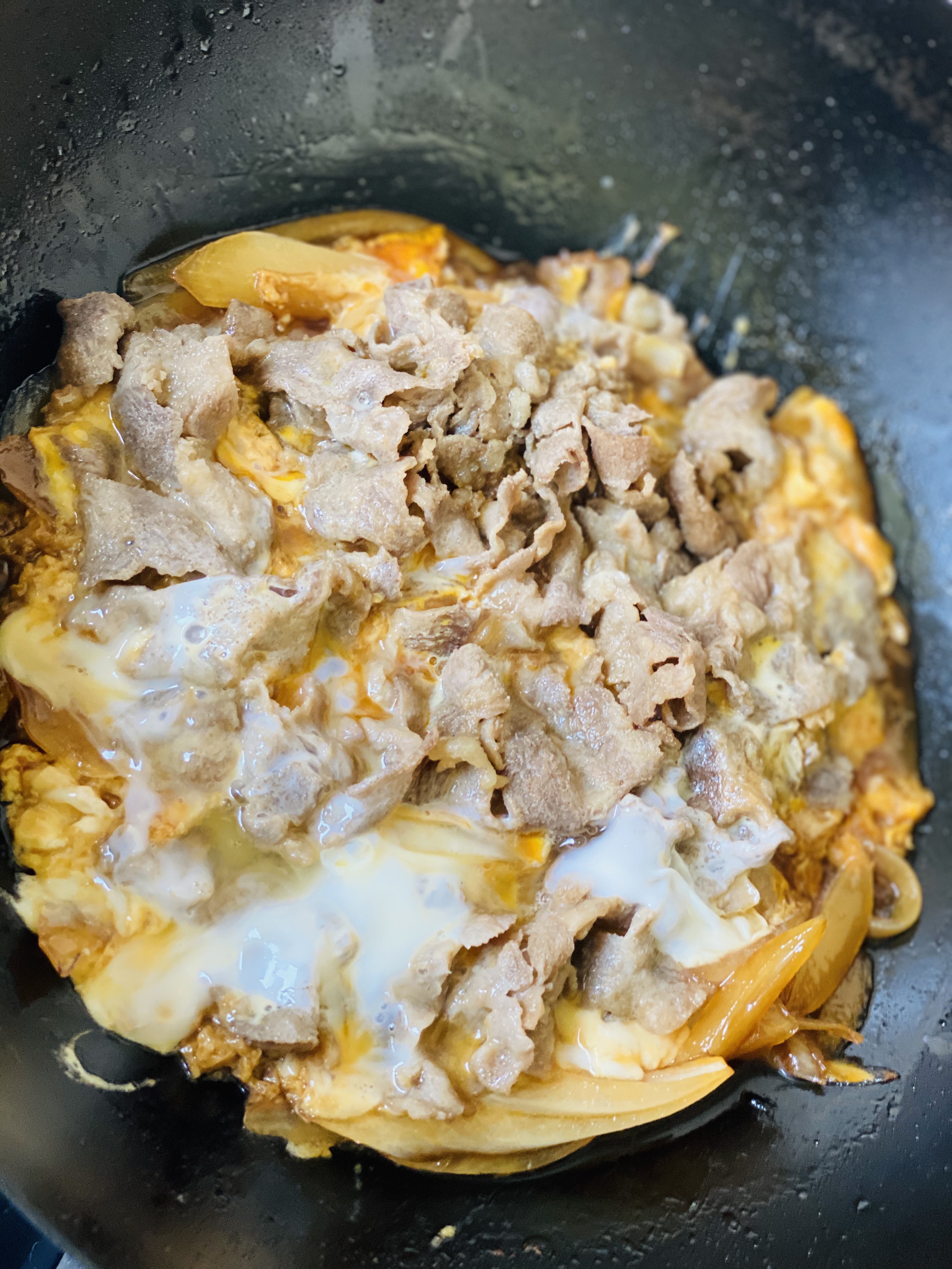 日式牛丼（牛肉盖浇饭）的做法 步骤8