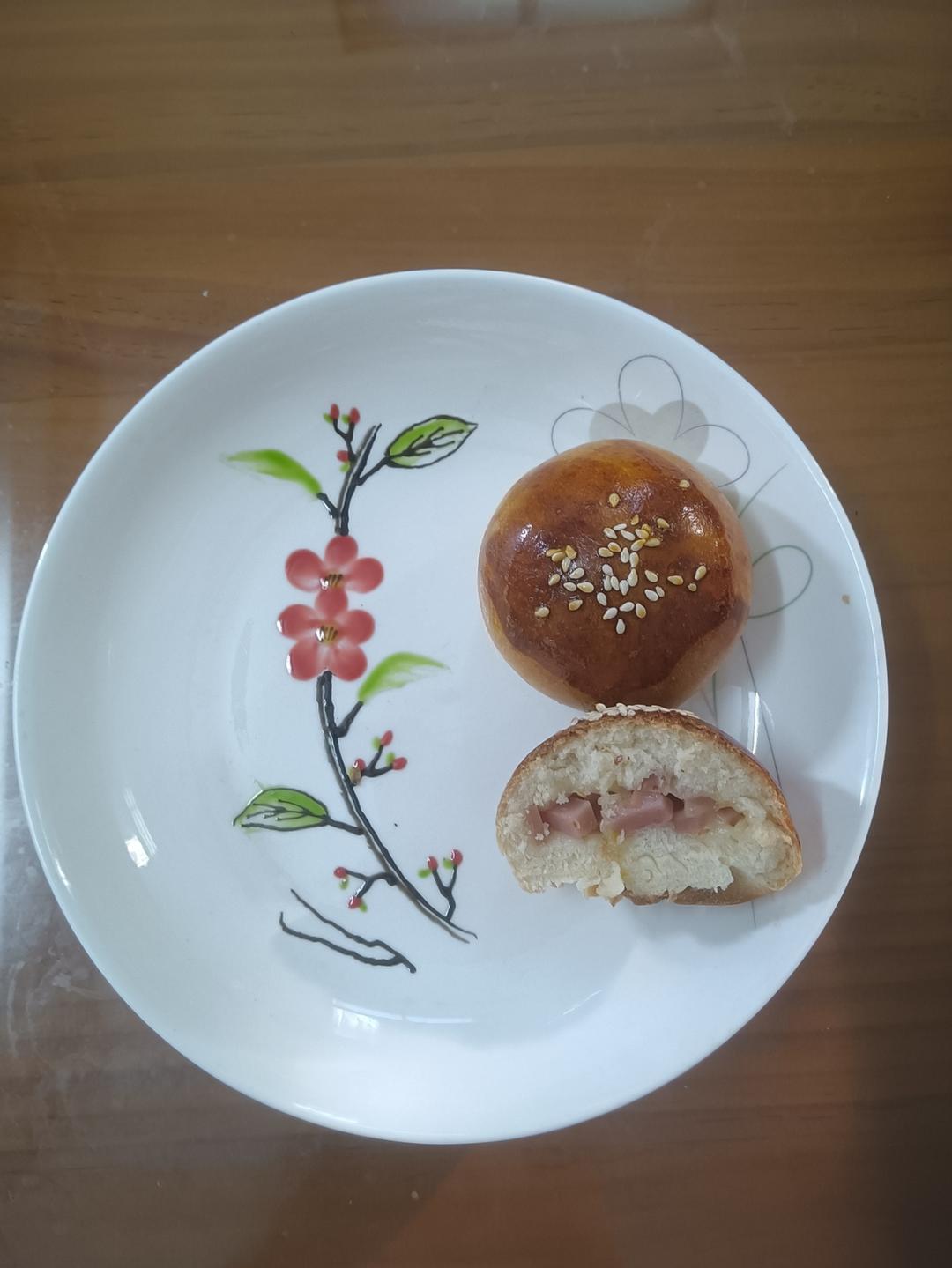 一发，23分钟揉：松下面包机，芝士培根玉米餐包