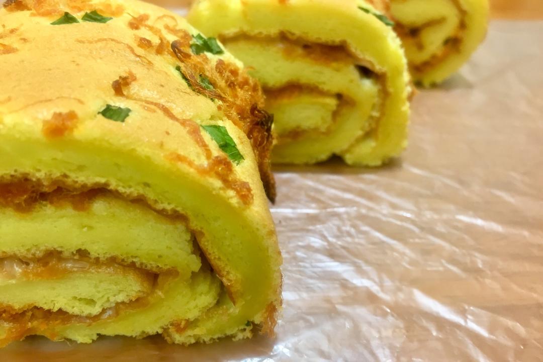 香葱肉松肥蛋糕卷～