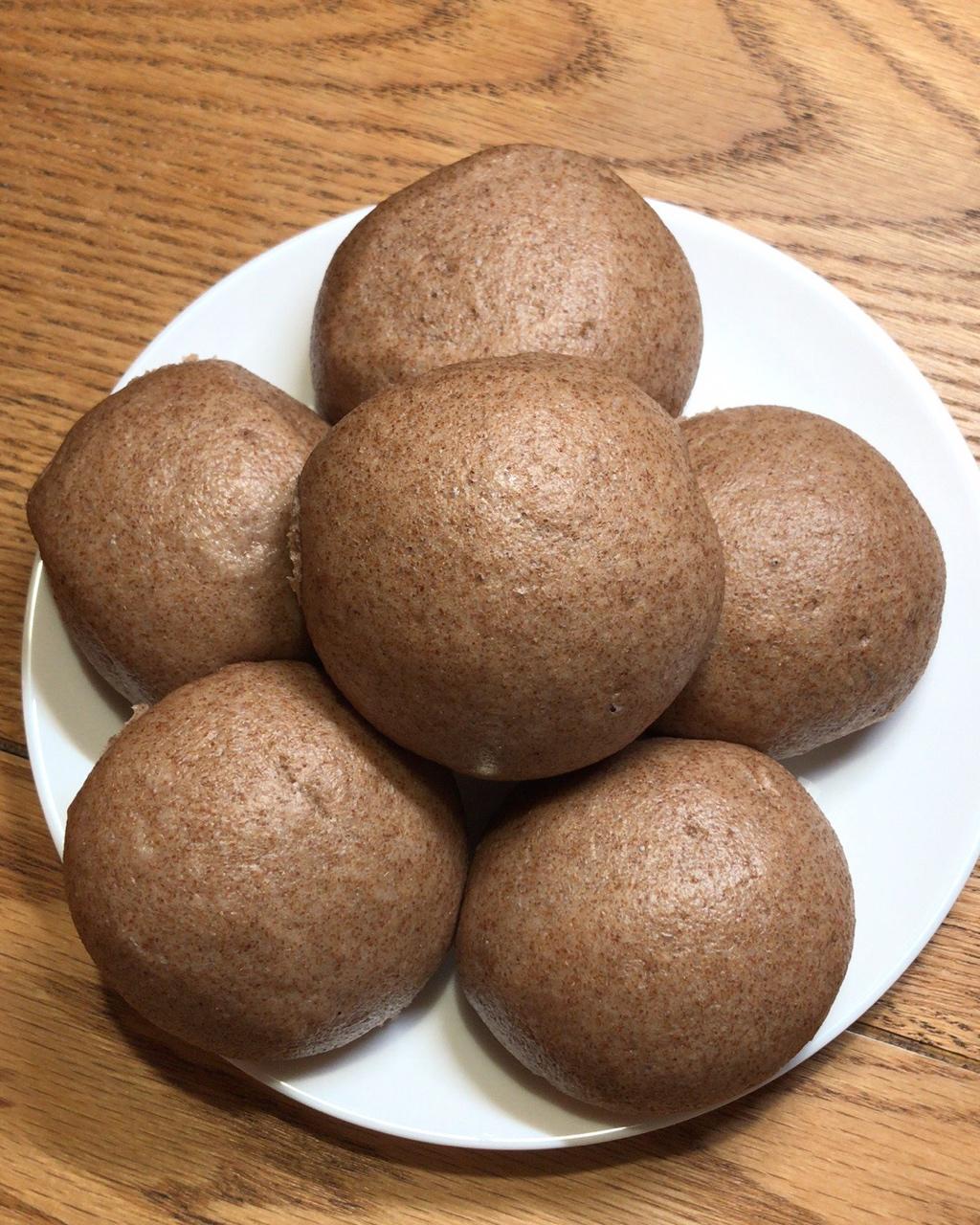 苏家豆做的无糖黑麦馒头