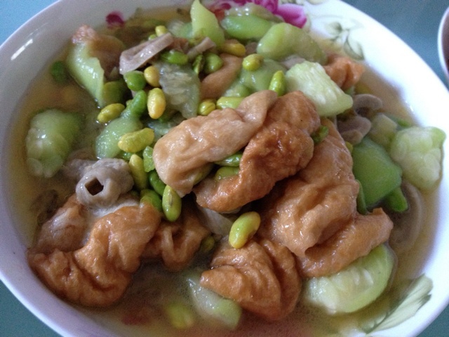 面筋炒丝瓜
