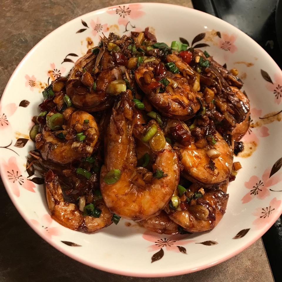 干烧香辣开背虾