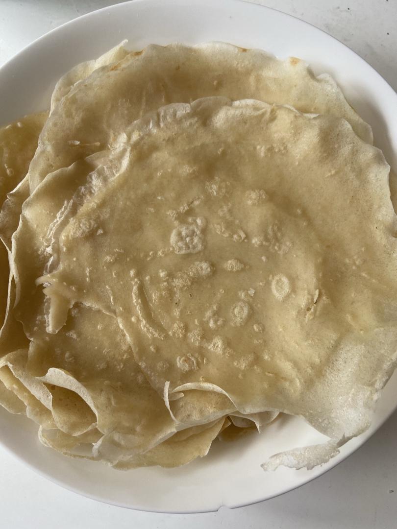 自制闽南润饼皮（薄饼皮）福建春卷皮-水面的黄金比例