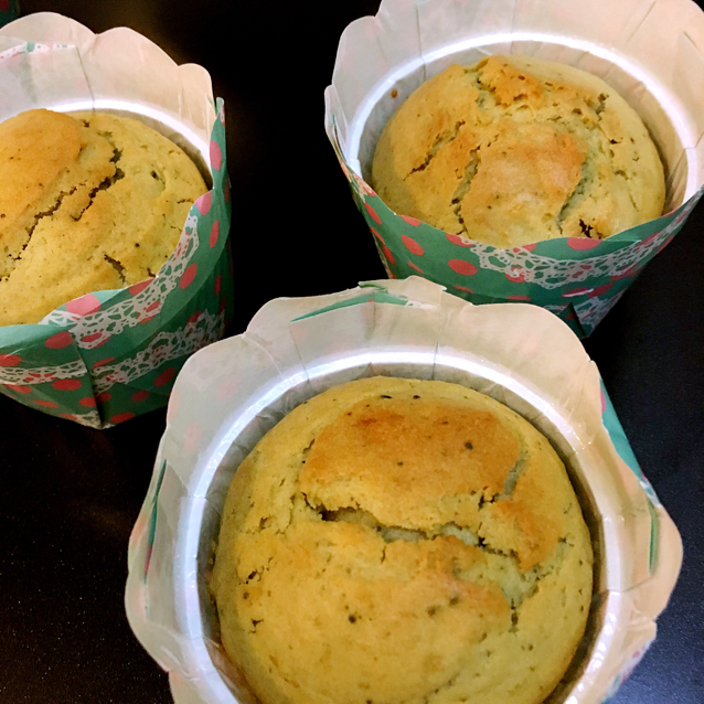 蜜豆核桃抹茶muffin