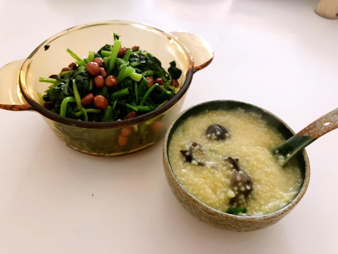 凉拌花生米菠菜