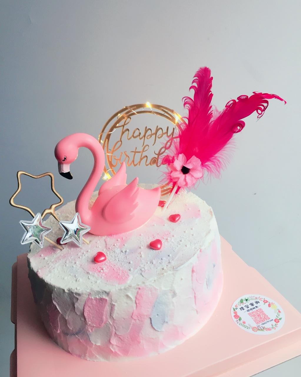 手机用户1244_2m8o做的情人节特别款:唯美小天鹅渐变加高蛋糕