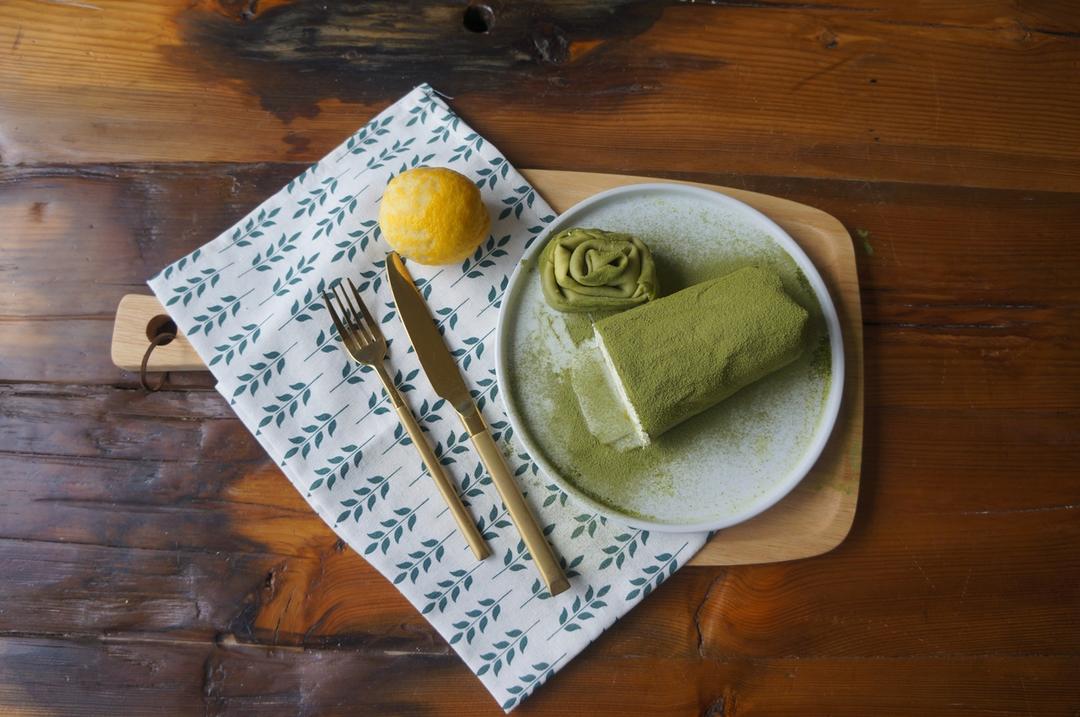 网红食谱│抹茶毛巾卷
