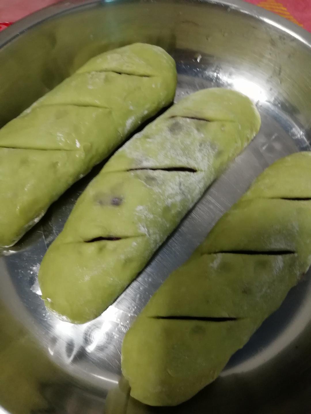 菠菜紫薯包（馒头）