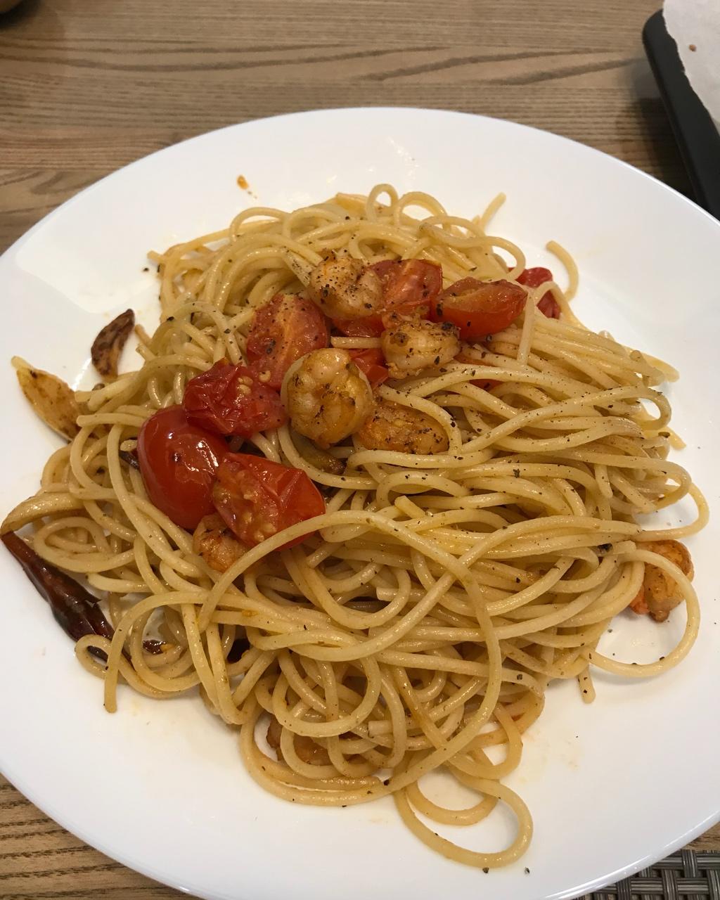 鲜虾番茄意大利面