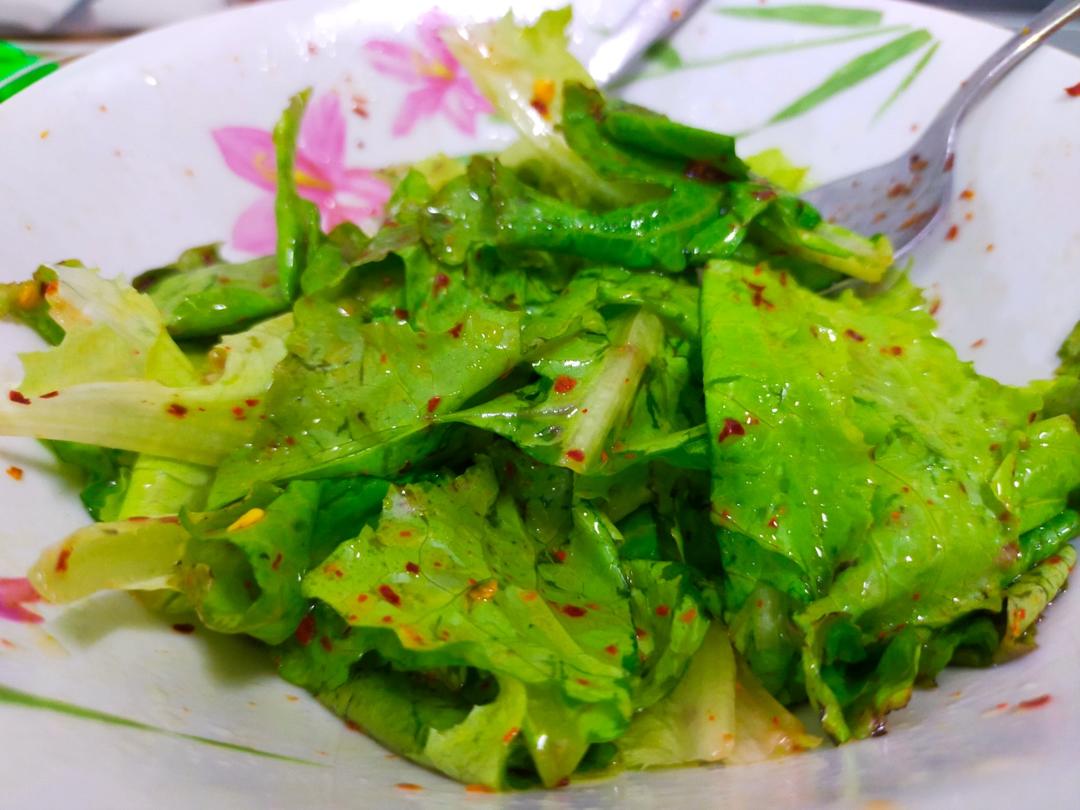 只有生菜的韩式生菜沙拉