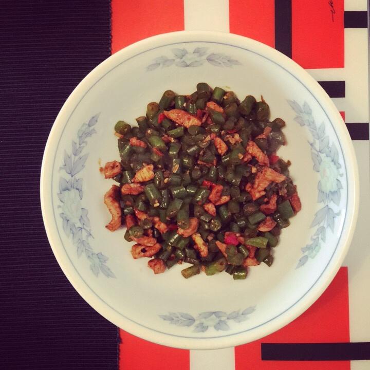 肉沫豆角下饭菜