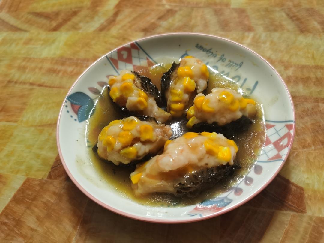 懒人快手养生菜【羊肚菌酿虾滑】