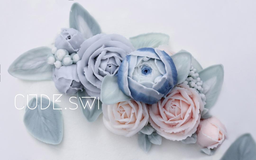 韩式裱花，奶油蛋糕