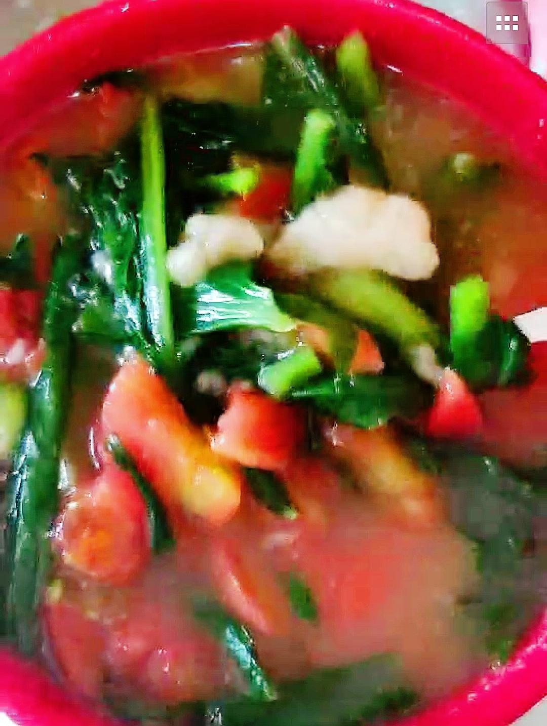 番茄菠菜疙瘩汤的做法