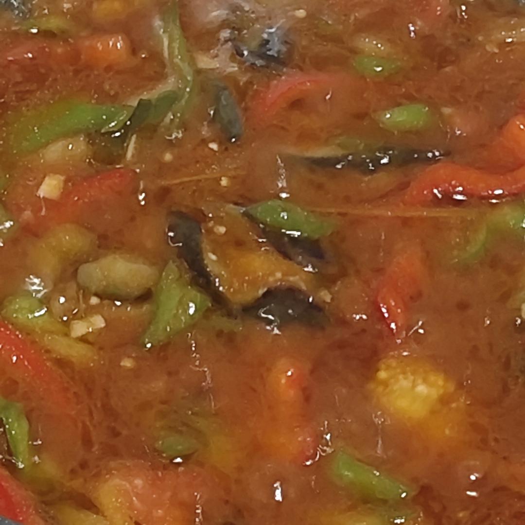 红烧茄子（佐西红柿尖椒）