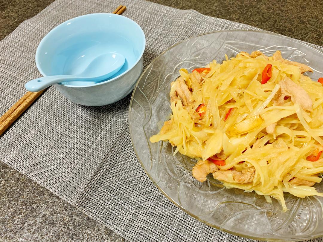 小姨妈土豆丝炒肉（切土豆丝小秘诀，可以赢得一片掌声👏）的做法