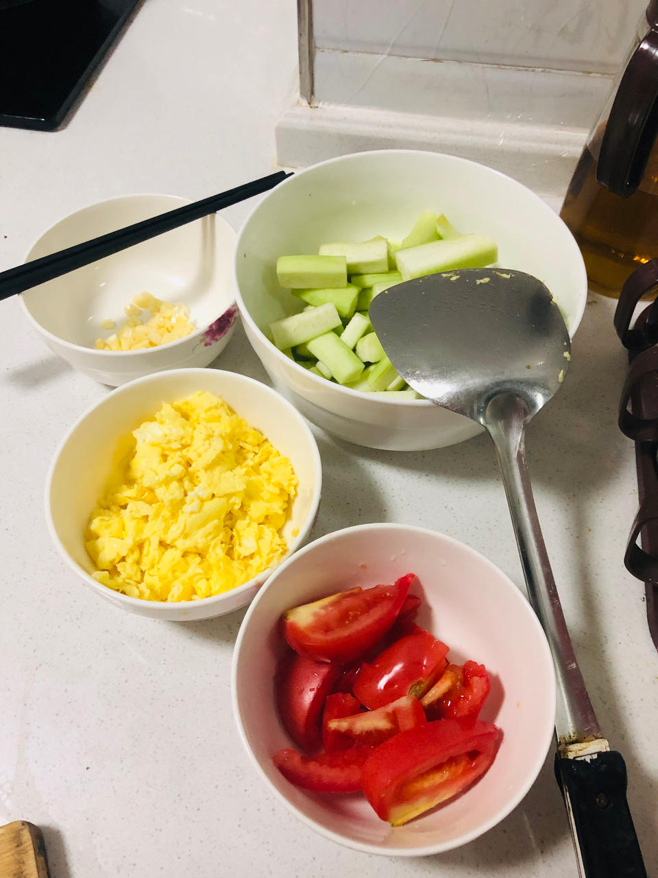 丝瓜西红柿炒蛋