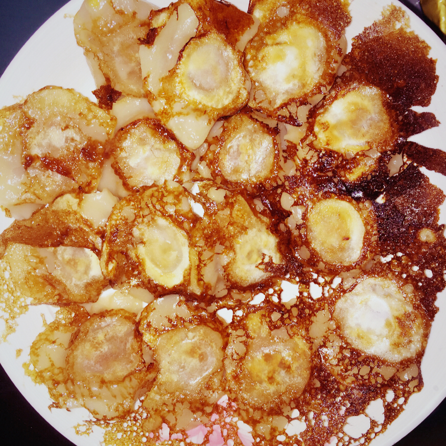 剩饺子速冻饺子变锅贴（冰花版）