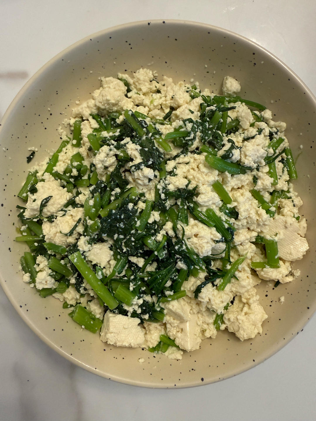 茼蒿拌豆腐