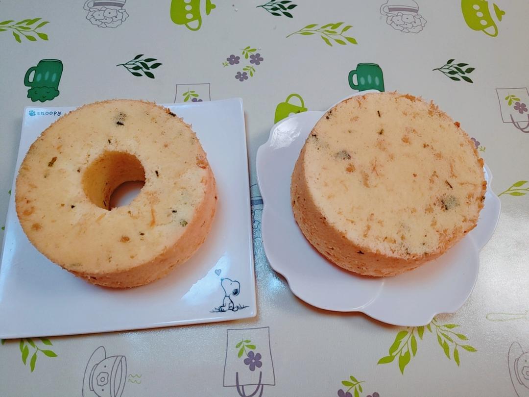 6寸香葱海苔肉松戚风蛋糕