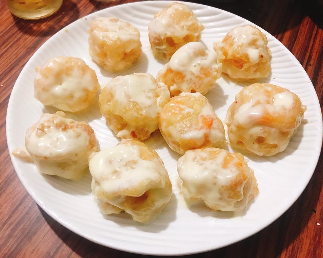 柠香芥末虾球