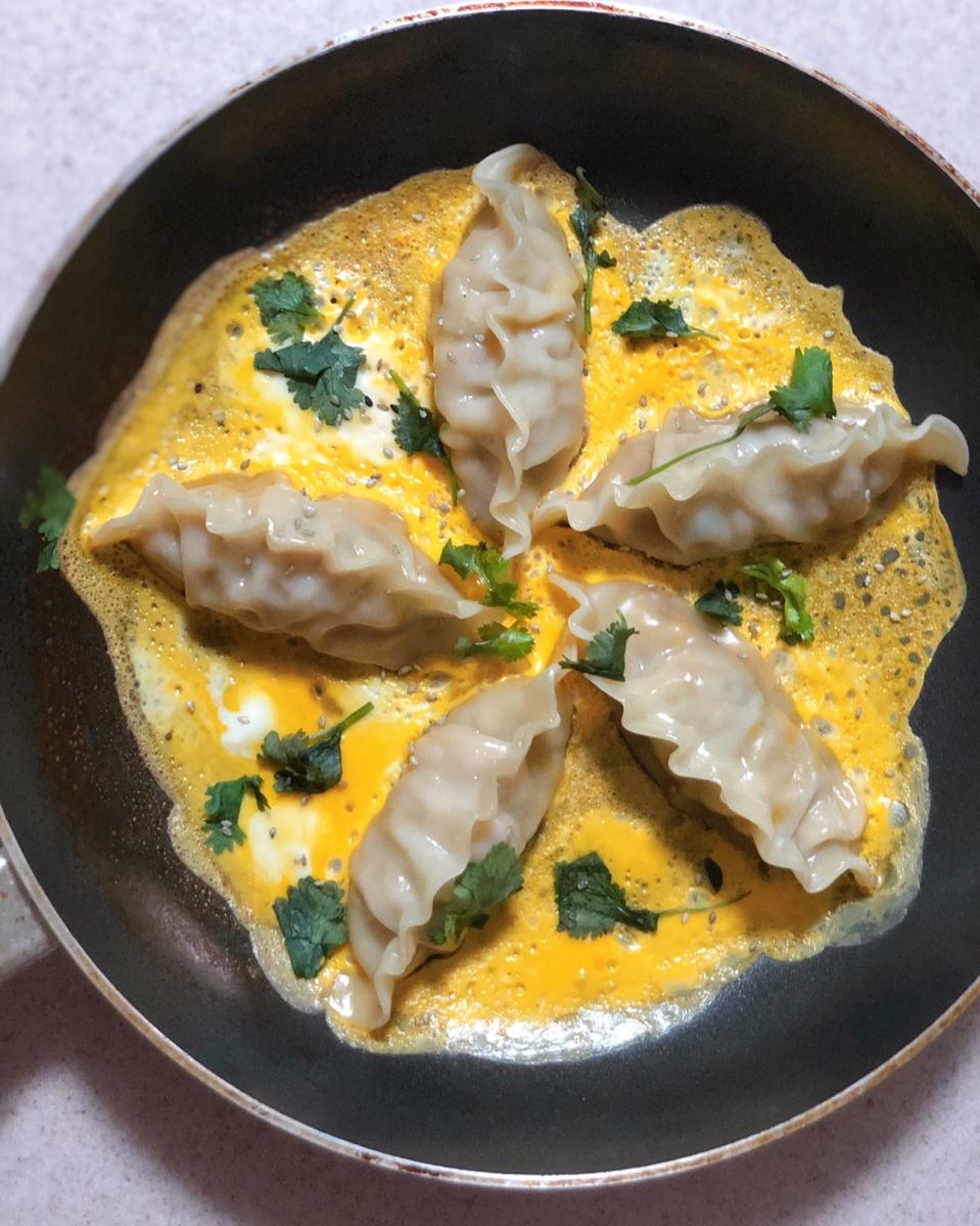 懒人快手抱蛋煎饺