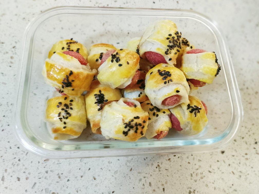 香肠可颂卷 热狗手抓饼  不用和面版