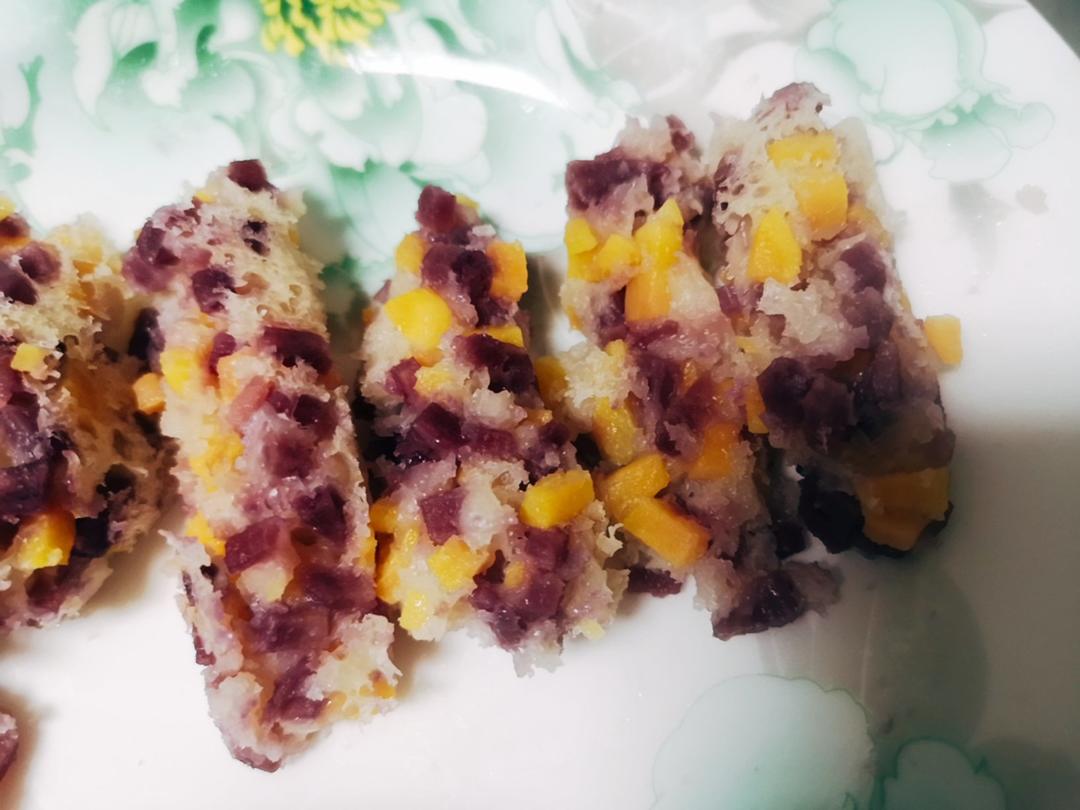 紫薯南瓜蒸糕～宝宝辅食无添加糖