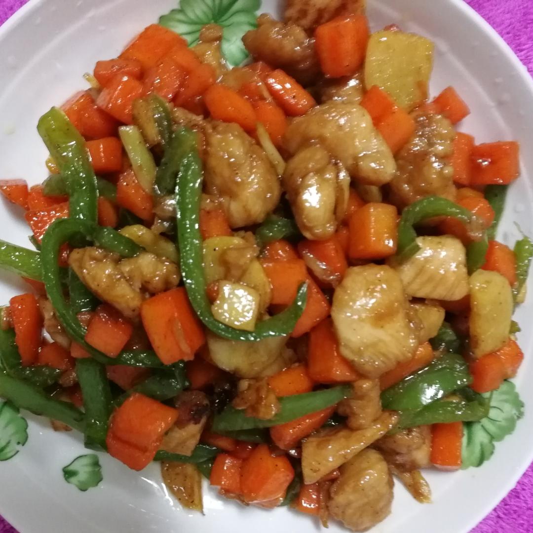 青椒鸡肉胡萝卜
