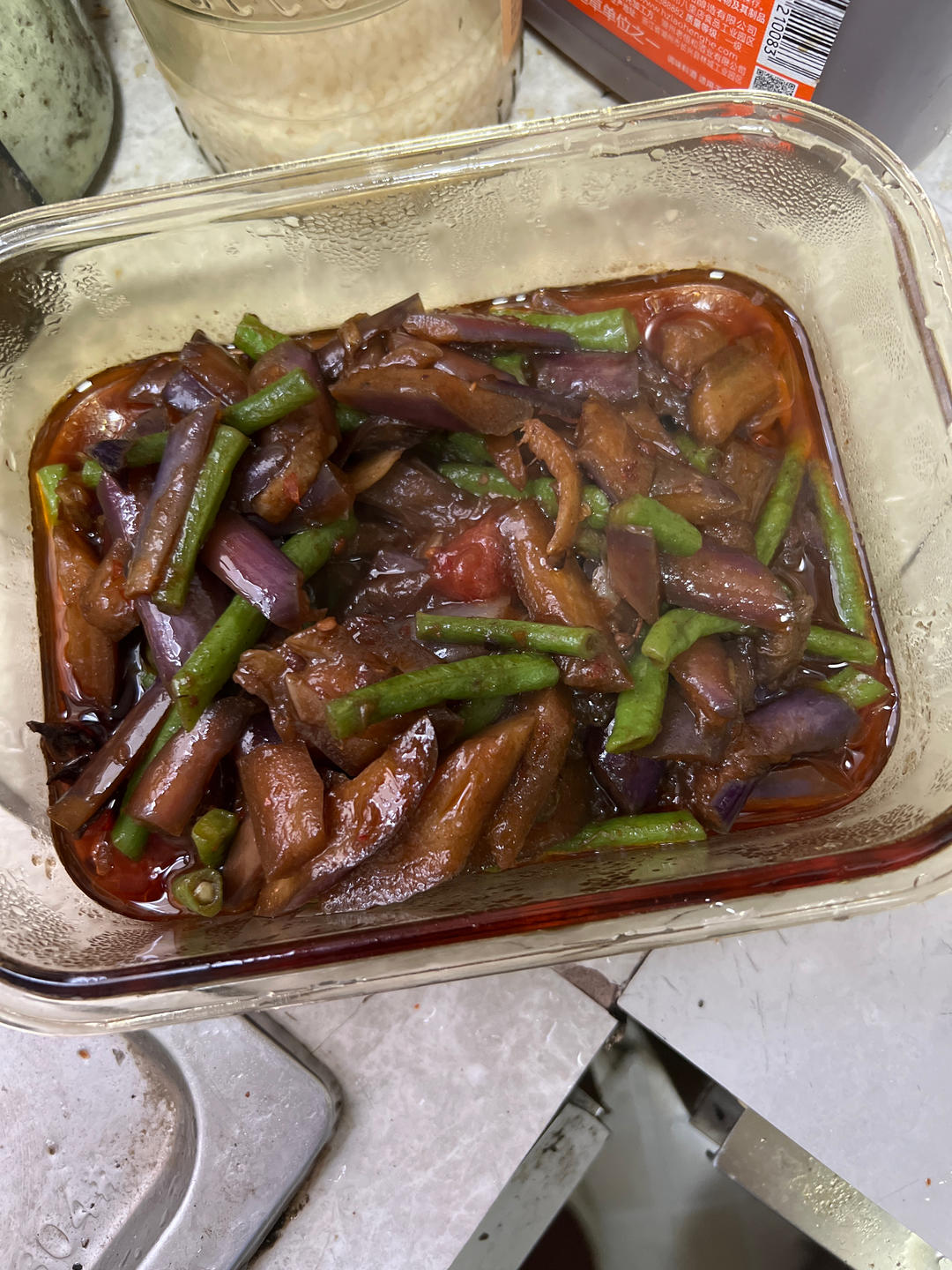 茄子炒豆角（改良版 健康少油）