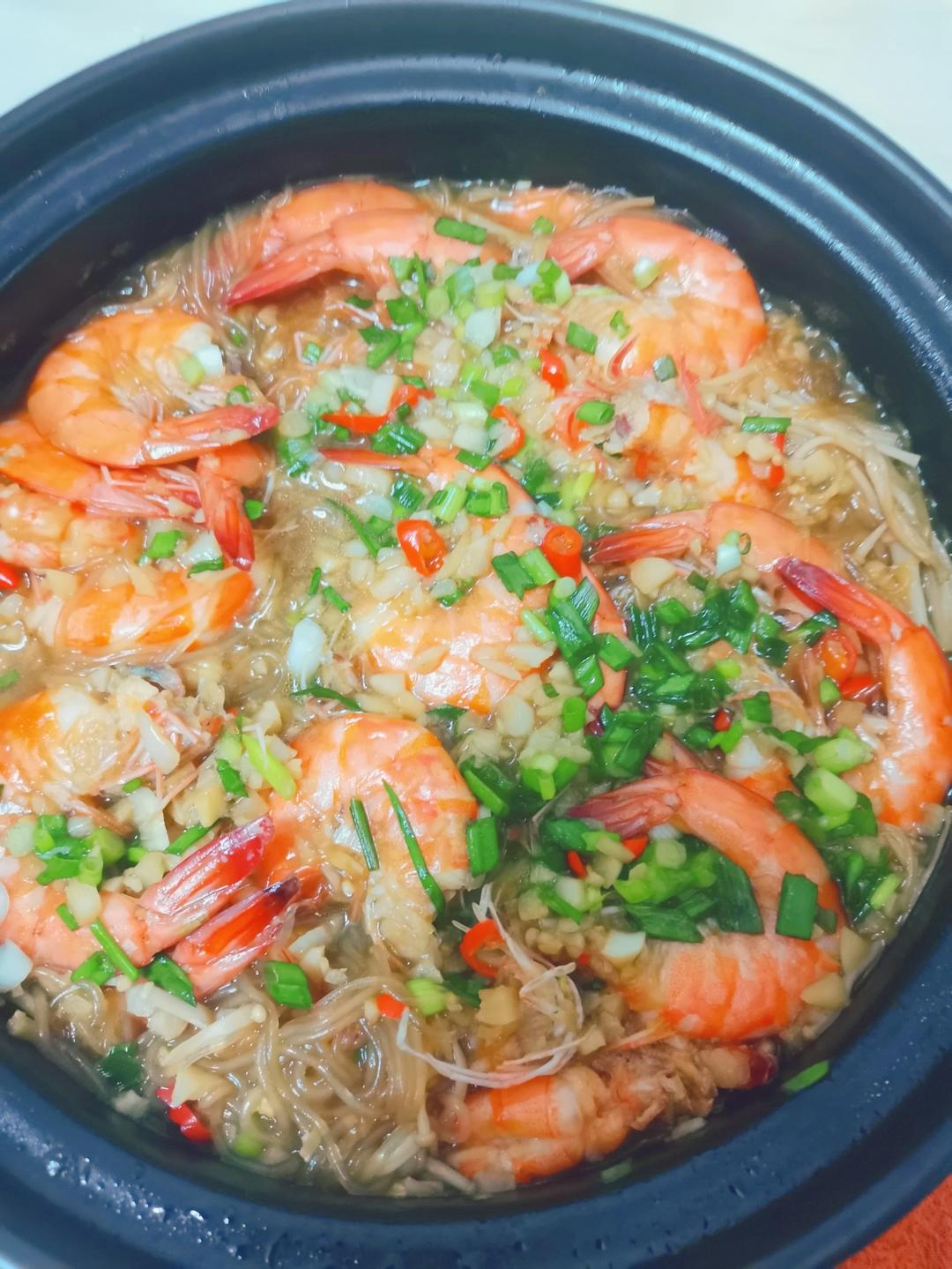 蒜蓉粉丝虾煲