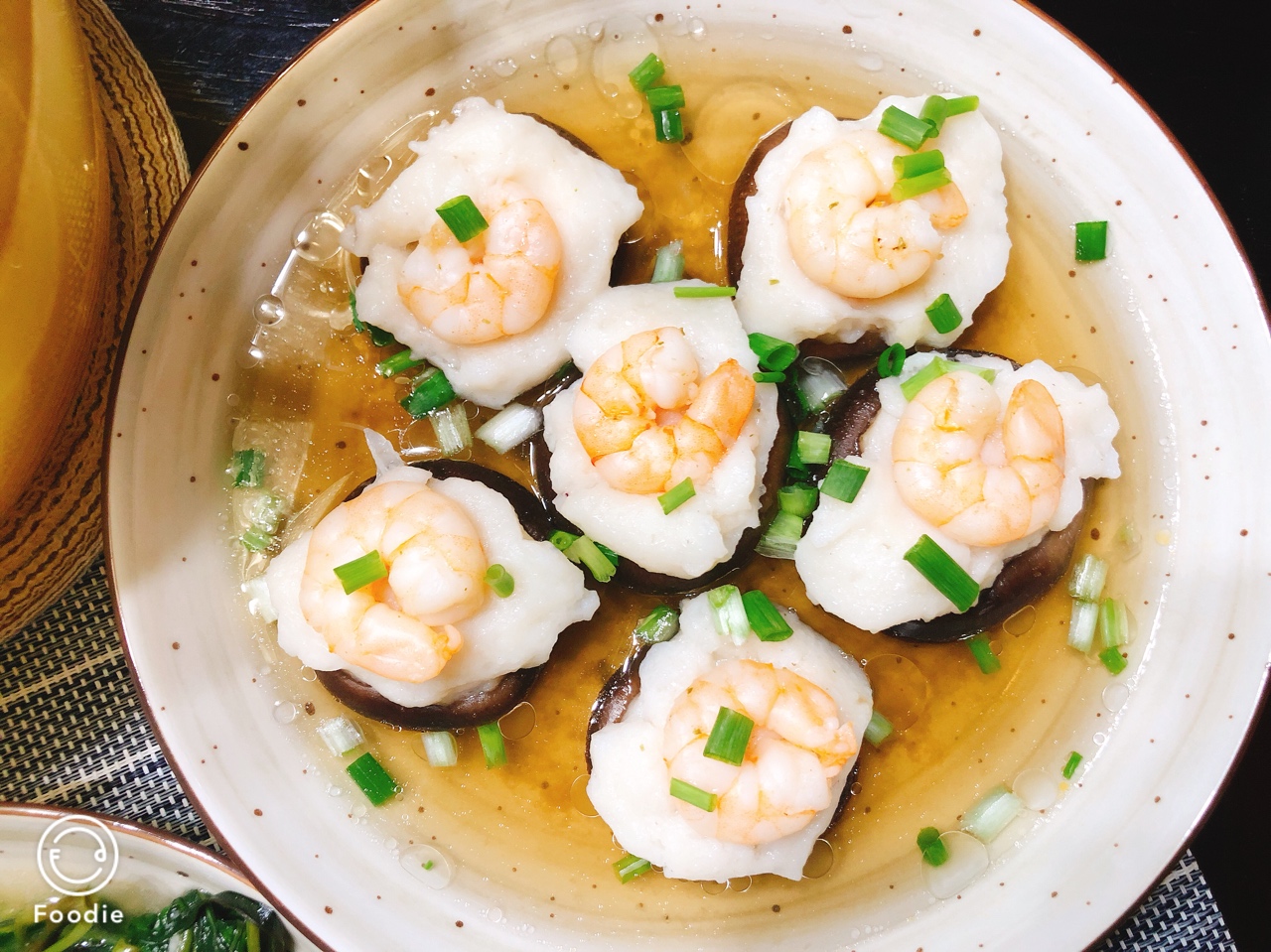 香菇蒸虾滑—减脂快手菜