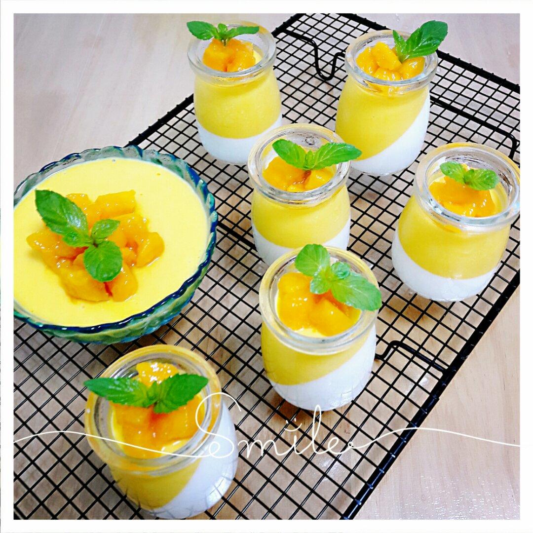 斓妈莲心做的清爽芒果布丁