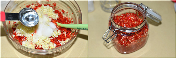 腌出一罐的香辣脆嫩---自制剁椒的做法 步骤4