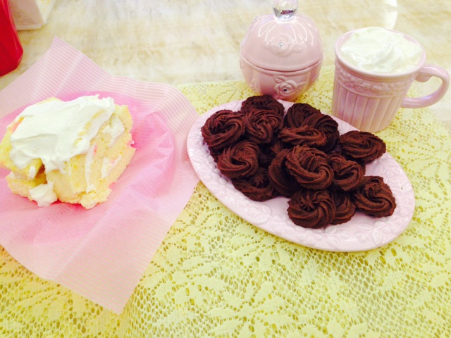 挤花毫无压力的巧克力曲奇